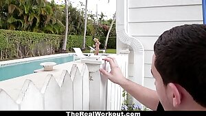 TheRealWorkout - Horny Housewife Fucks The Poolboy!